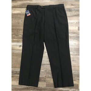 Stafford Mens 40x29 Black Classic Fit Micro Twill Pants New with $70 Tags
